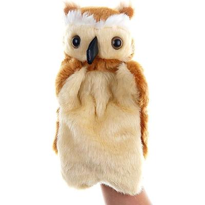 Plush Stuffed Animals Toy Brown Baby Educational Toy Cute Finger Puppets  Kids