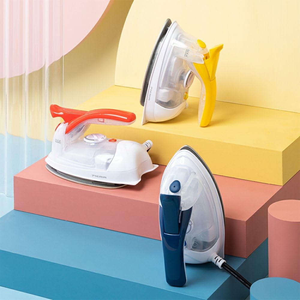 [Recommended for Crafts] Doshisha Mini Handy Steam Iron, Beads Ironing, Lightweight, Travel Size, Red