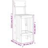 VidaXL Lot de 2 Tabourets de Bar, Chaise de Pub, Siège de Bistrot, Meuble de Terrasse Balcon Patio Jardin Extérieur, Bois 825364