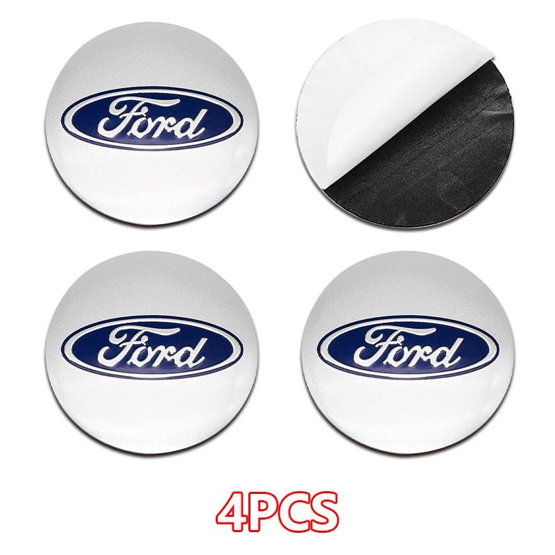 

New 2026 Car Sticker 4pcs 56/60/65mm Car Wheel Center Hub Caps Stickers Badge For Ford Fiesta Mondeo Explorer Focus Mondeo Escap 56mm