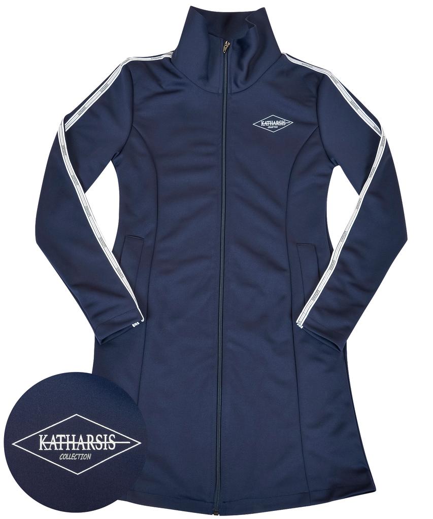 Catharsis Sporty Track Jersey One-Piece Navy S M