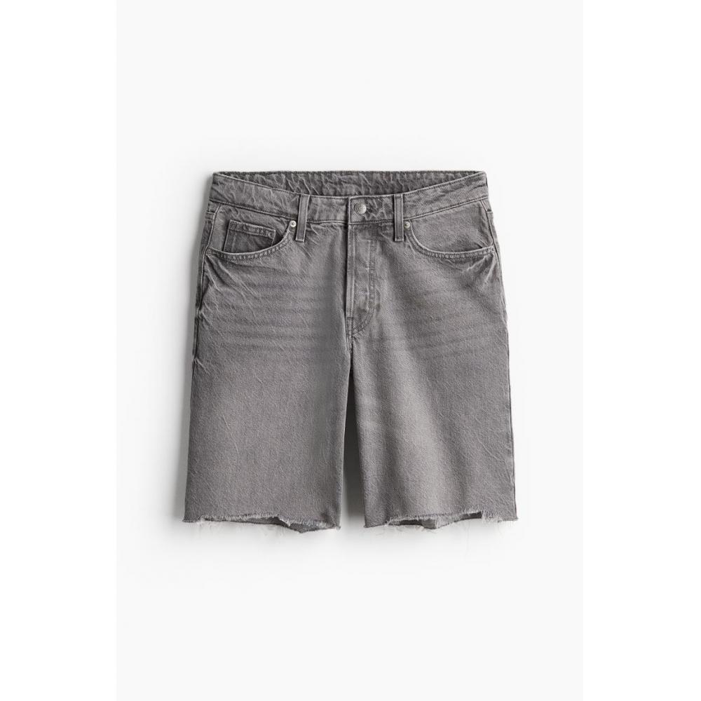 

Джинсовые мешковатые шорты HM с низкой посадкой, серые