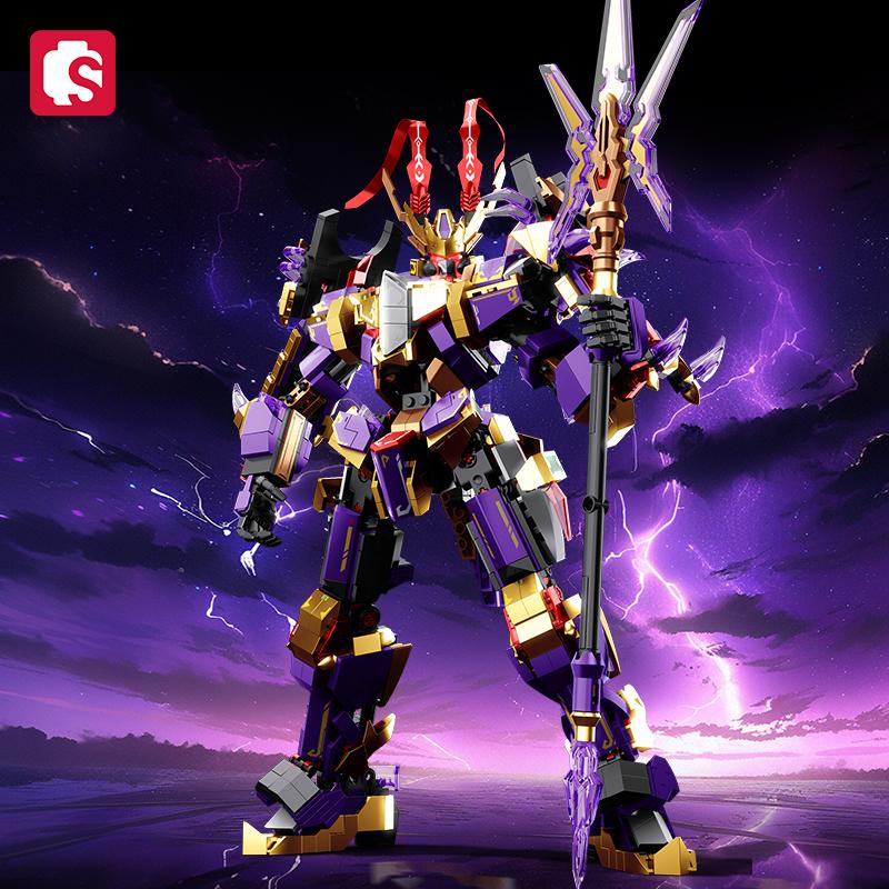 Non-Toxic Sembo Block Mecha Model Creative Robot Building Block Moc Action Roles Mecha Ornament Kids Toys For Children Christmas Gifts