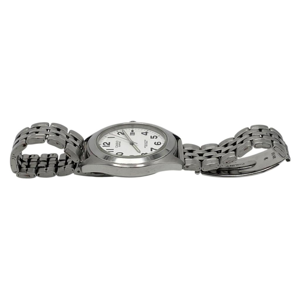Used Working/New Battery/Defective Casio Edifice CASIO EDIFICE Watch EF-120 White Dial Quartz 3-Hand Metal Band Date Stainless Steel Luminous Night