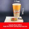 Large Capacity Popcorn Bucket Disposable Food Grade Paper Bucket Thickened Packag Box for Cinemas Oil Proof and Leak Proof Snack Packaging Container