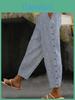 Casual Pants For Women With Button Detailing And Elastane For Summer Comfort