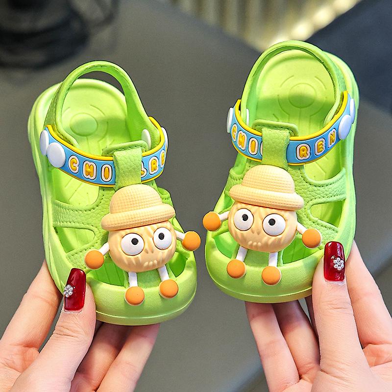 New Summer Korean Style Non-Slip Soft Sole Waterproof Sandals for Boys & Girls (Ages 2-3)