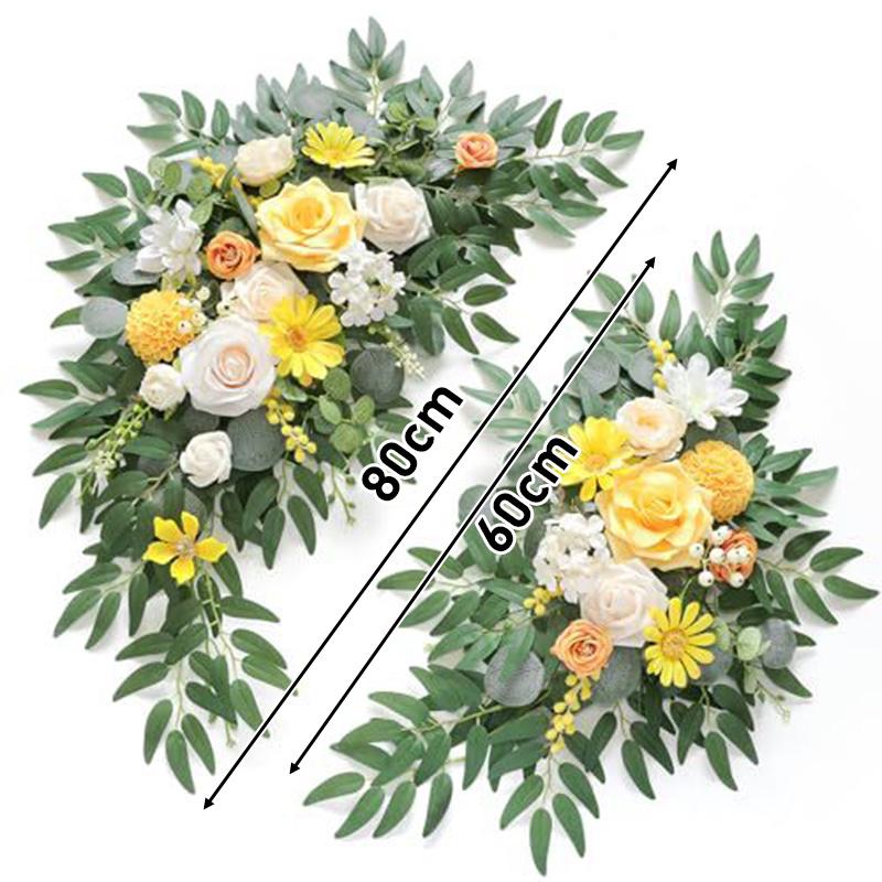 Romantic White Artificial Wedding Flowers Artificial Arch Flowers Artificial Wedding Arch Flowers Kit Wedding Welcome Sign Decor