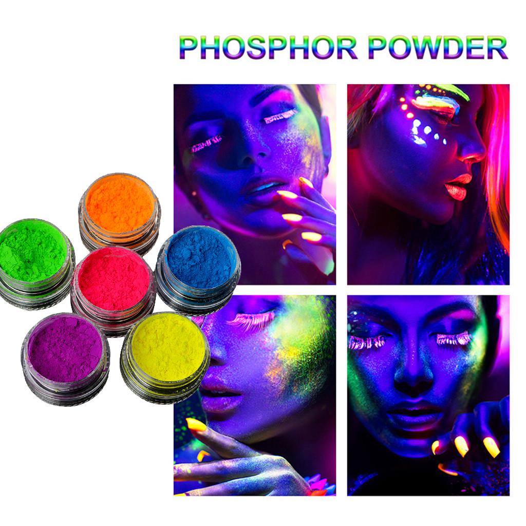 Buy Neon Powder Nail Glitter Powder Luminous Fluorescent Glow In the ...