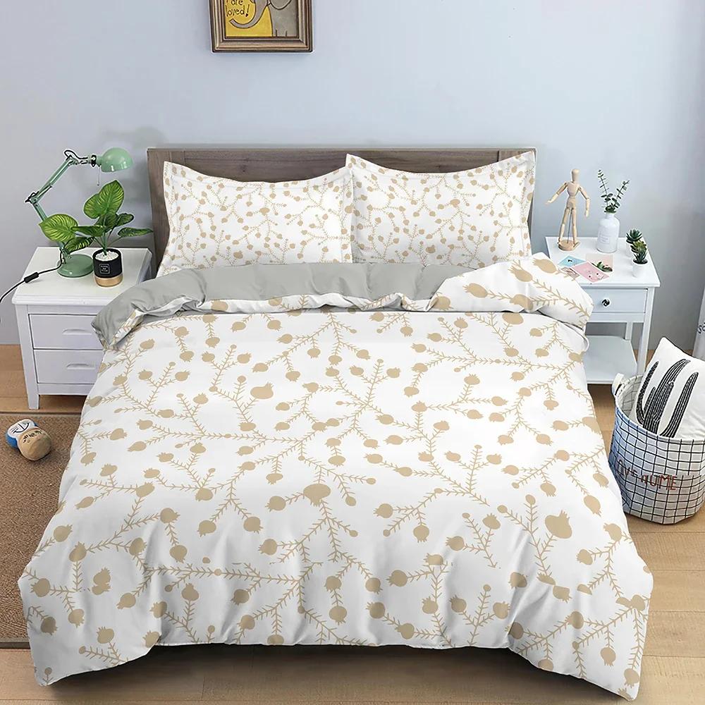 Modern Bedding Set Floral Pattern Duvet Cover Bedroom 3D Comforter Covers Single Twin King Size Quilt Cover Home Textile 2/3PCS