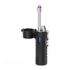 Metal Windproof Waterproof Pulse Dual Arc Type C Rapid Charge Electronic Lighter with Strong Light Flashlight Outdoor Lighters