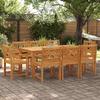 Garden Dining Set 9 pcs Brown Solid Acacia Wood