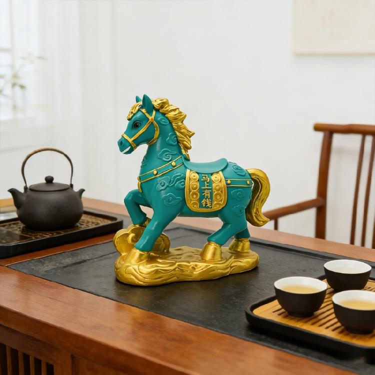 Attractive Resin Piggy Banks With Money Saving Function And Auspiciously Meaning 21cm Size Lucky Horse Money Box Holders
