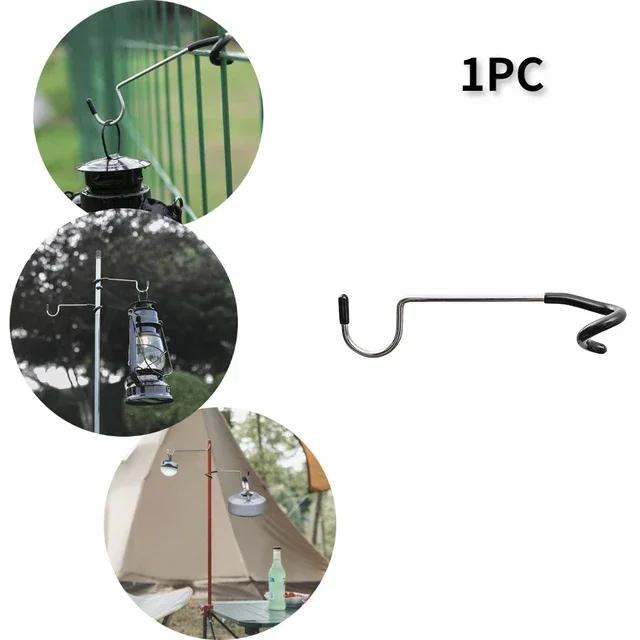 Camping Stainless Steel Lamp Holder Hook Portable Tent Pole Light Hanger Hunting Fishing Lantern Hanger Outdoor Camping Tools