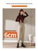Women's Black Wool Fleece-Lined High Waist Loose Straight-Leg Harem Pants for Autumn and Winter