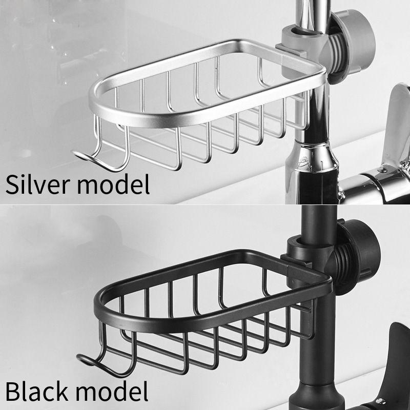 Kitchen Sink Drain Rack Sponge Storage Basket Faucet Holder Space Aluminum Soap Drainer Shelf Organizer Bathroom Accessories
