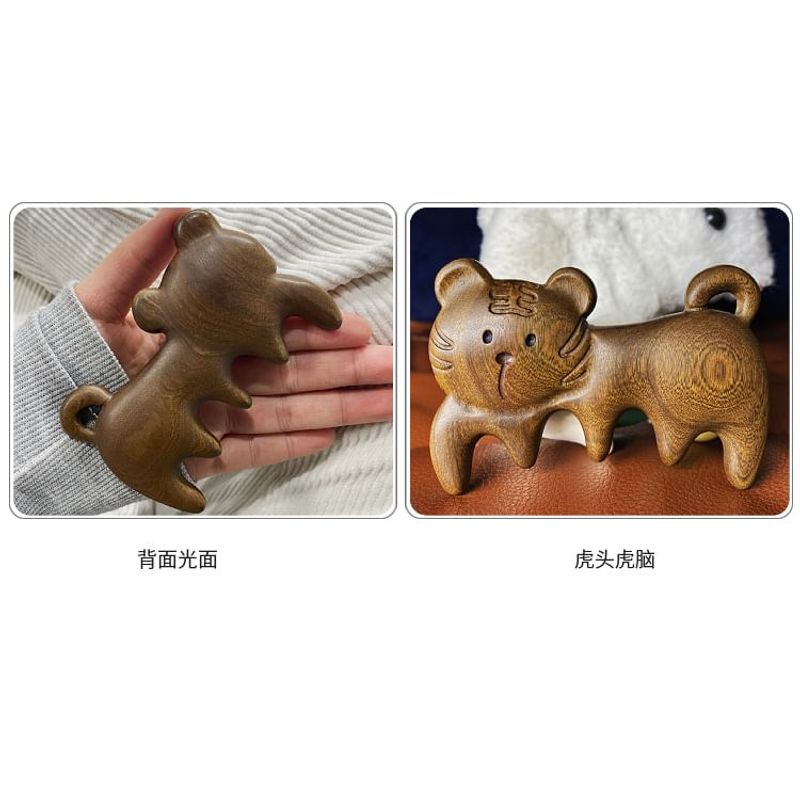 Vaje - Tiger Wooden Scalp Massage Comb