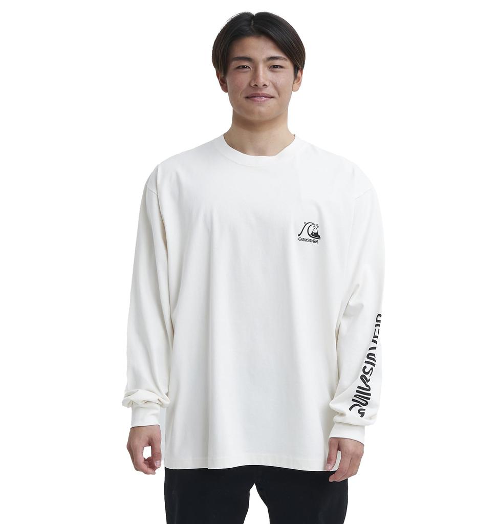 Quiksilver QLT234036 Left Sleeve Logo Print Loose Fit Long Sleeve T-Shirt