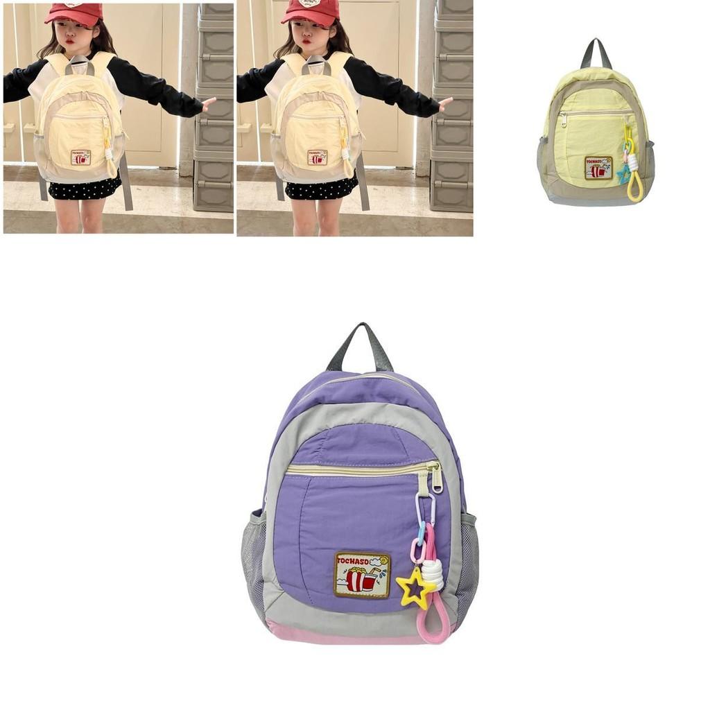 Trendy Japanese Style Unisex Kids Backpack Large Capacity Breathable Canvas Book Bag