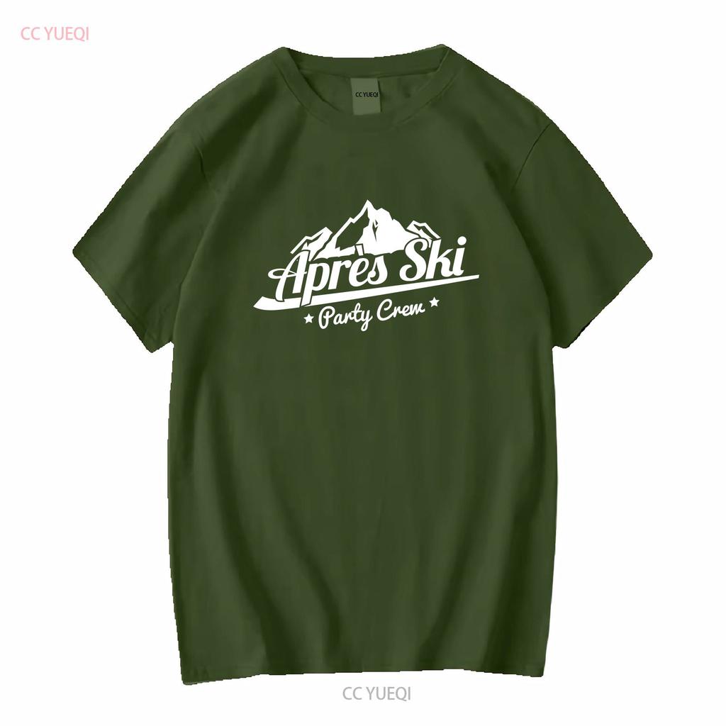 Aprs Ski Party Crew T Shirt Fun CulT Skiing Mountains Drinking Vacation S 5XL Vintage Washed Top For Everyday Wear Homme
