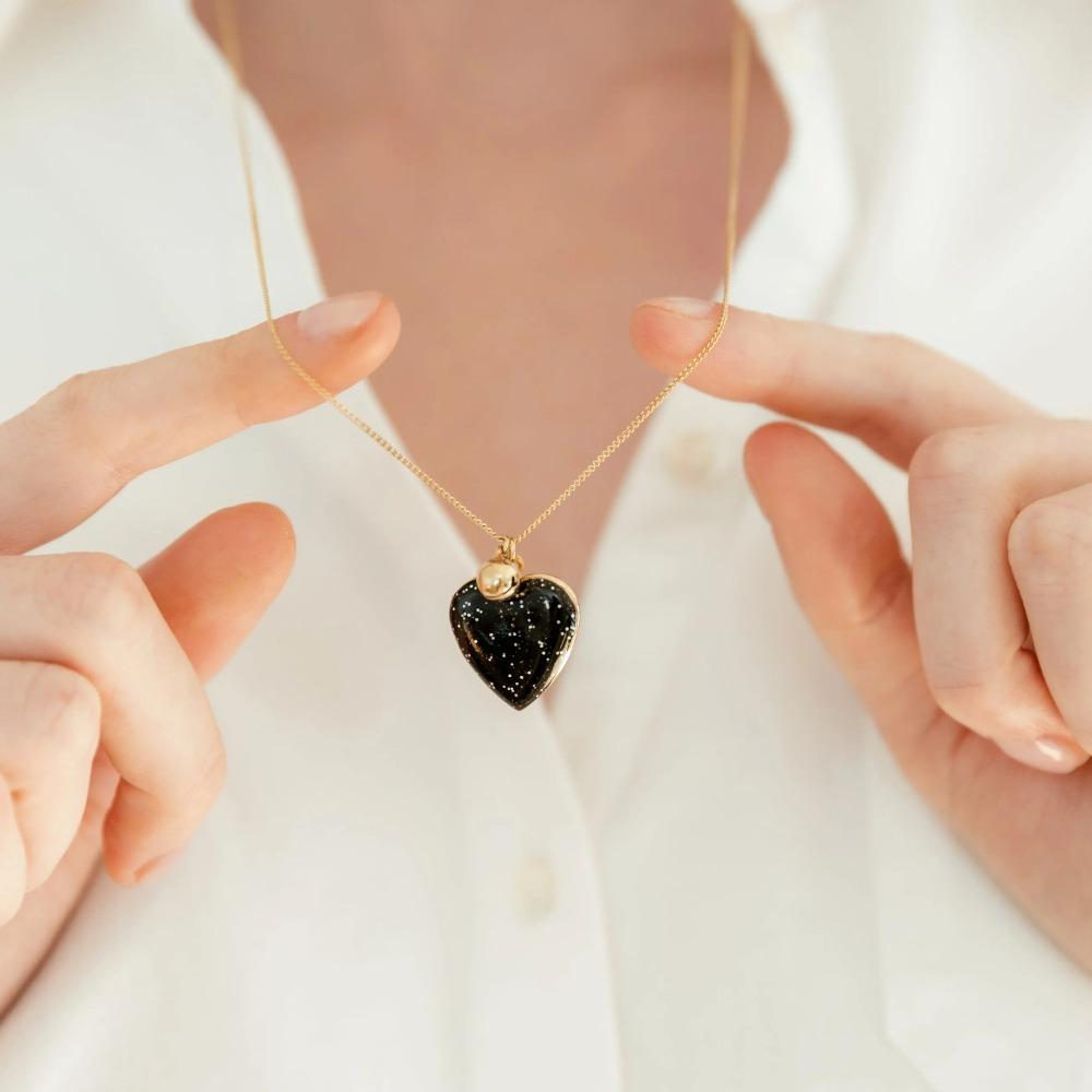 Gold-plated Heart-shaped Necklace Adjustable Pendant Necklaces Photo Album Necklace Jewelry Gifts