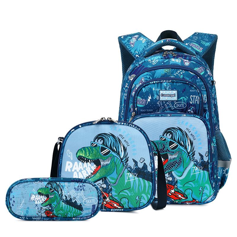 3 Piece School Backpack Set Ergonomic Double Shoulder Backpack For Boys And Girls Comfortable Back Support Durable Schoolbag Ideal For School Use
