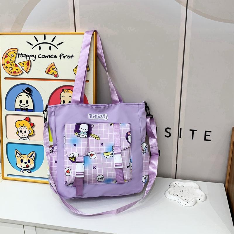Tuition Bag 2025 New Fashionable Sweet Shoulder Bag Printed Handbag Messenger Bag Large Capacity Women's Bag