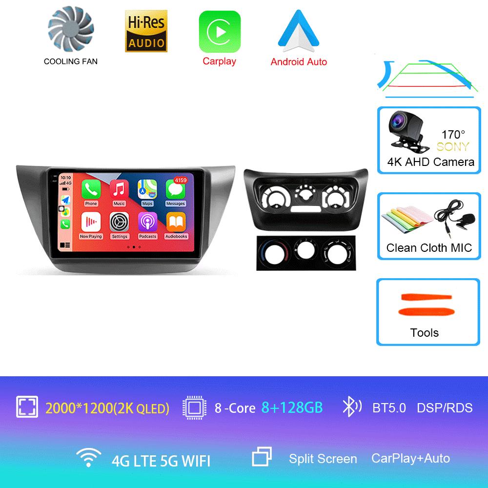 Car Radio Android 14 Carplay For Mitsubishi Lancer 9 CS 2000 2001- 2010 Navigation GPS Multimedia Player WiFi+4G Stereo Video BT