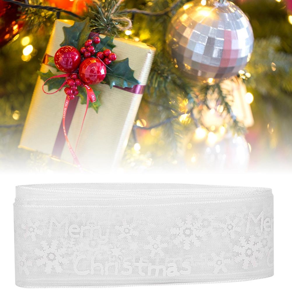 25mm 5Yards Printed Flowers Christmas Ribbon    Sewing Gifts Packing Belt Decoration