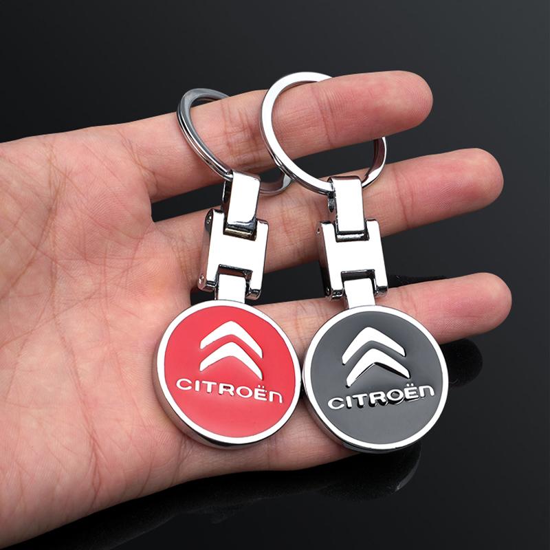 Portachiavi Metallo Emblema Auto Portachiavi Accessori Auto Per Citroen C4 C3 C2 C1 Berlingo Xsara Picasso Ornamento Portachiavi