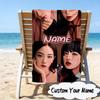 Custom Name Kpop Group Fashion Microfiber Beach Towel Super Soft & Absorbent for Bath, Beach, Travel  Bath Time Accessory, Fan gifts