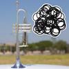 Lovermusic Black Dia 12mm Trumpet Cornet Tuning Slide Rubber O Ring Bumper Stopper Pack of 50