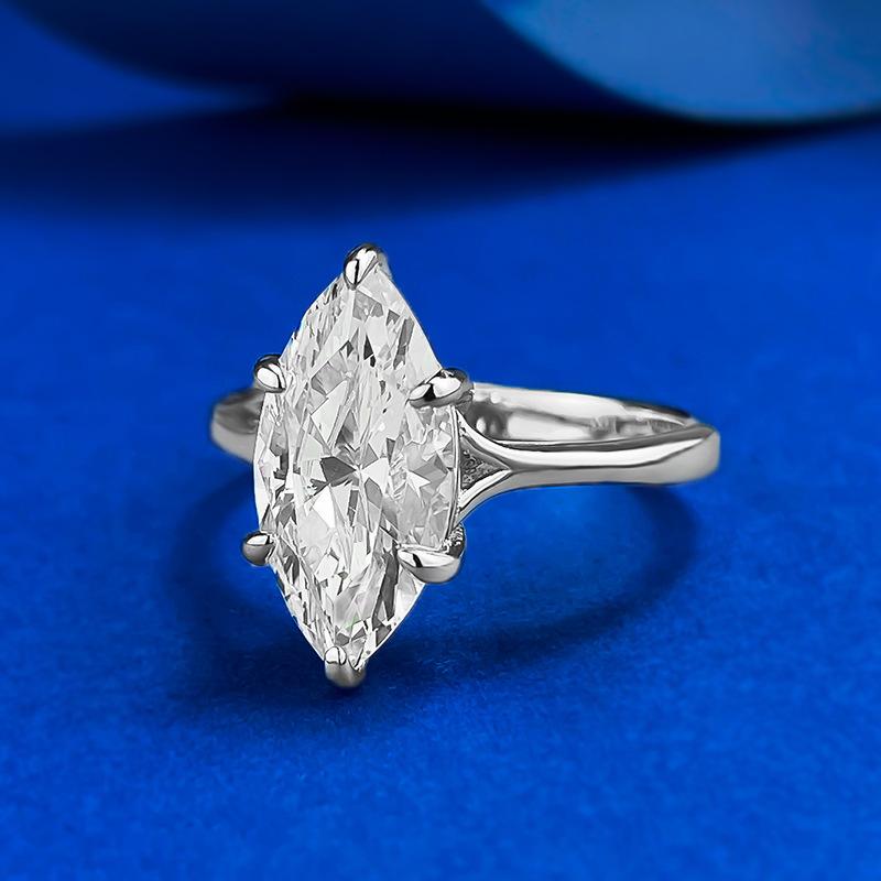 7 * 14Mm Horse Eye Diamond Ring Wind Wedding Ring Ring Female