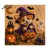 Therapeutic Art for Beginners Halloween Faux Pearl Painting Kit, Puppy Ghost 3D Craft Unique Handmade Gift Idea Adults Beginners, Home Wall Decor, DIY