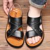 Men's sandals 2025 trend versatile summer polyurethane solid outsole new outer wear beach shoes breathable sandals