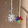 Rainbow Crystal Sun Catcher Pendant: Healing Wind Chime Ornament
