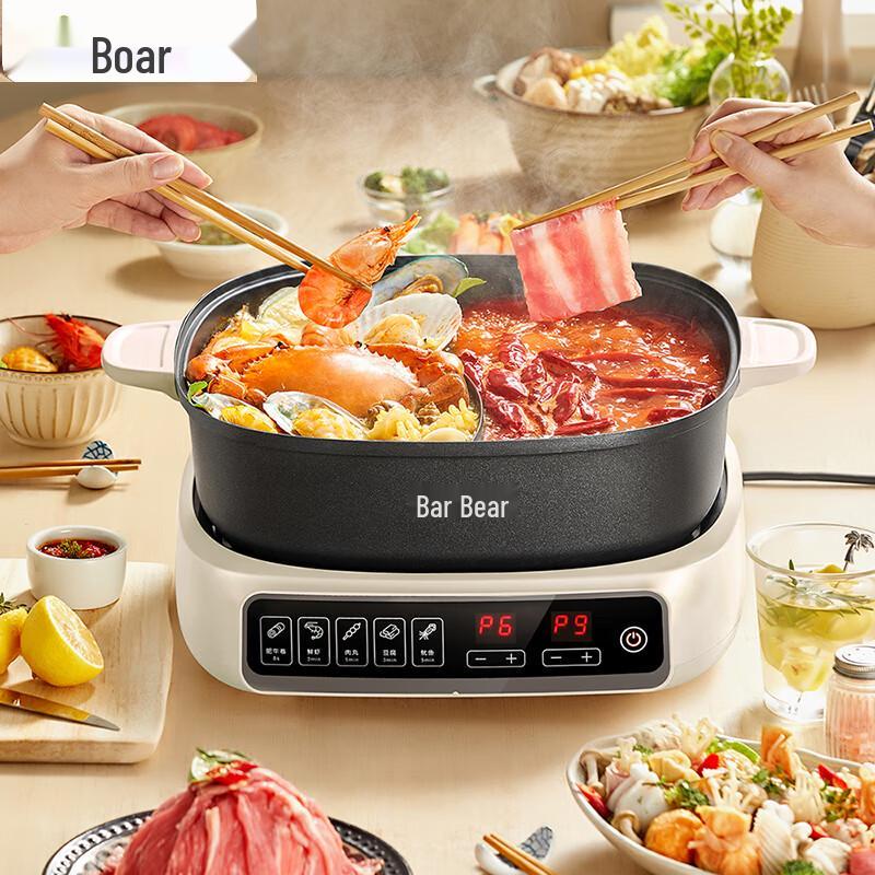 Bear Multi-function Electric Divided Hot Pot CN plug (adapter included)