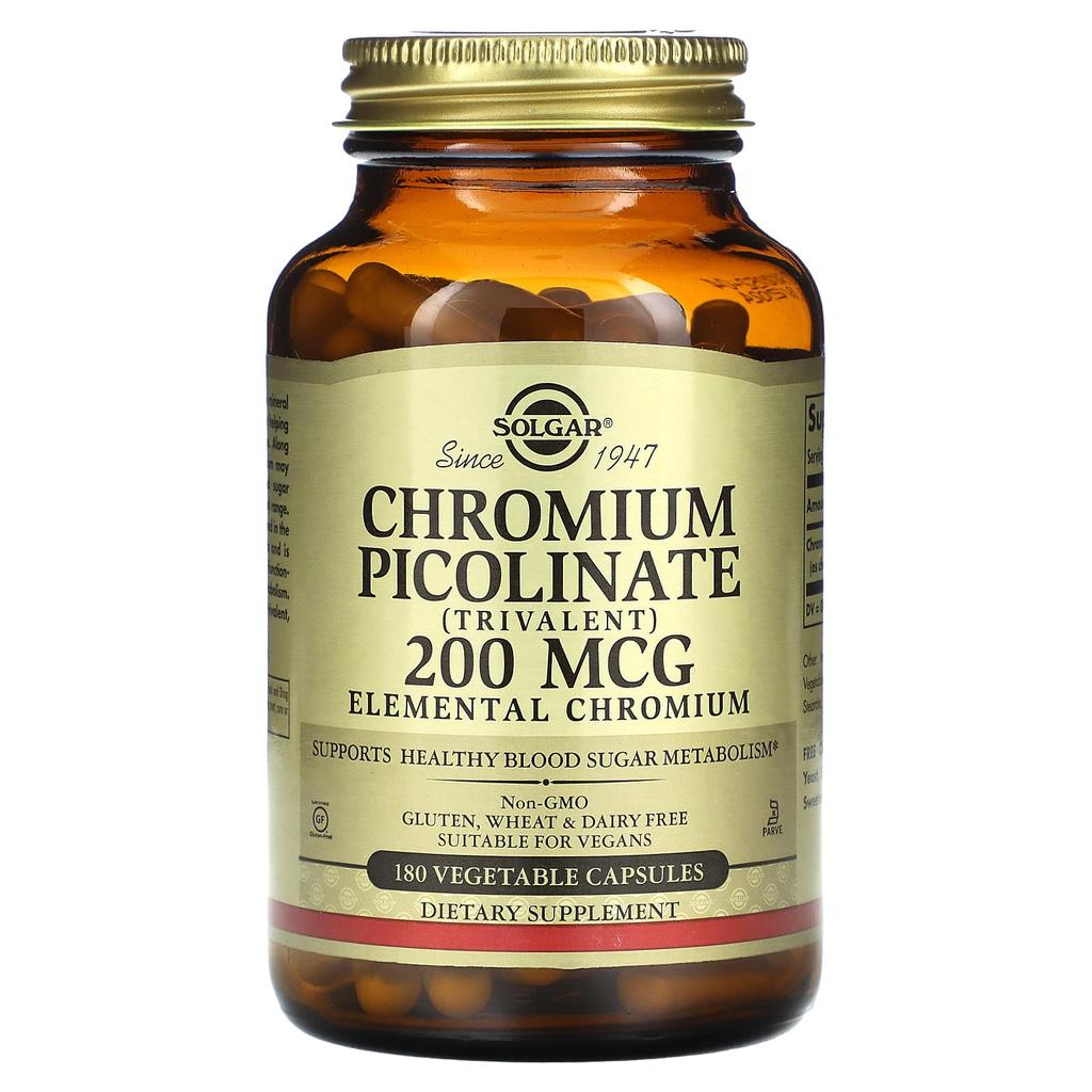 Chromium Picolinate, 200Mcg, 180 Veggie Caps