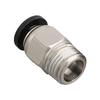 PC4M10 Male Straight Pneumatic Quick Fitting Connector for PTFE Tube with Stainless Steel Thread Suitable for Extruder Assembly