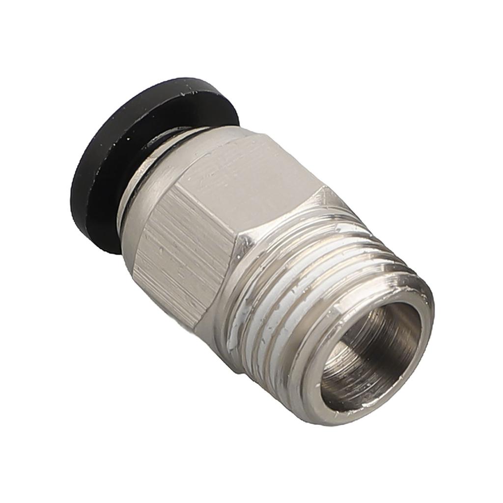 PC4M10 Male Straight Pneumatic Quick Fitting Connector for PTFE Tube with Stainless Steel Thread Suitable for Extruder Assembly