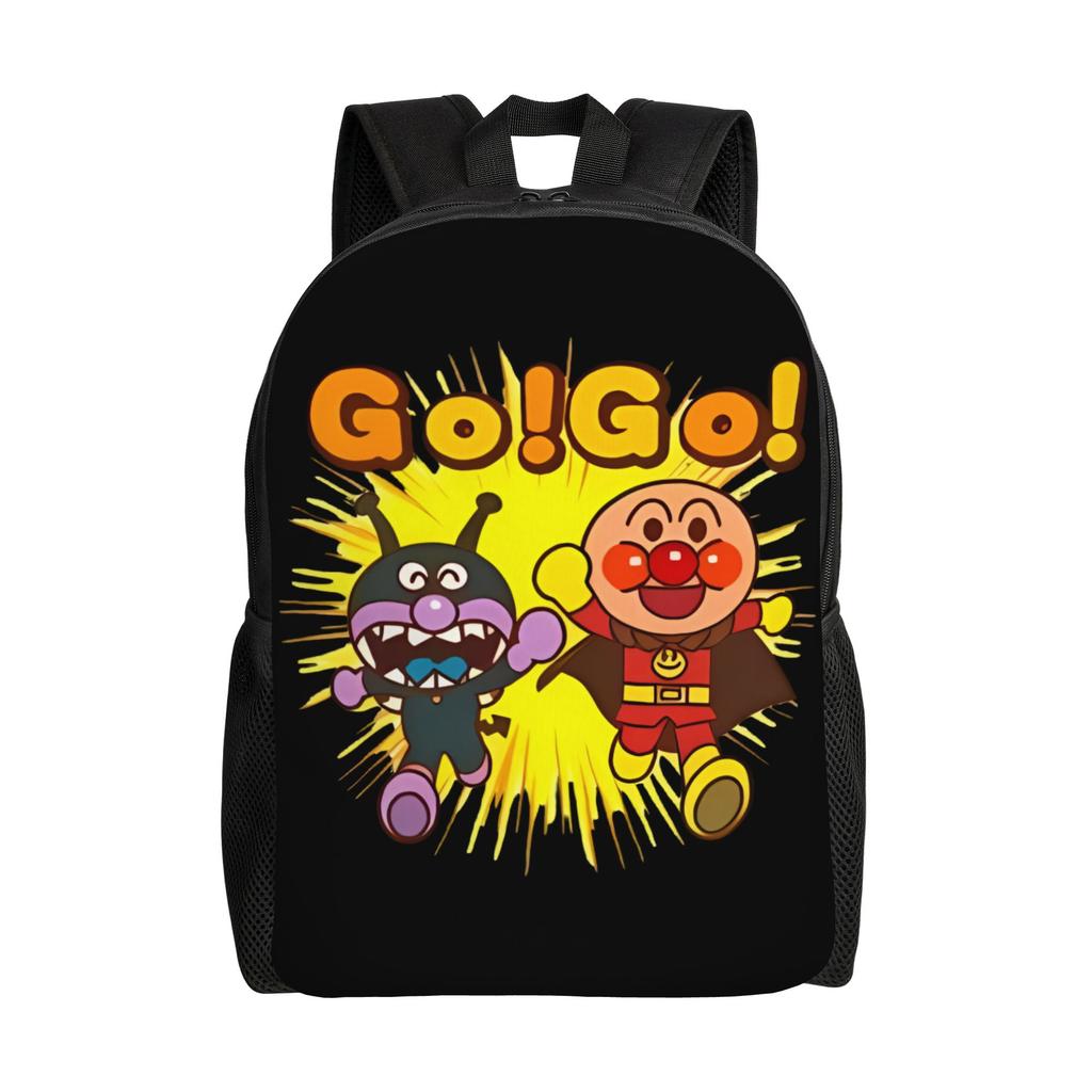 3D Printing Anpanmans Backpack for Girls Boys Cartoon School College Travel Bags Women Men Bookbag Fits 15 Inch Laptop