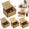 Vintage Wooden Music Box Gift For Kids Charming You Are My Sunshine Engraved Toy