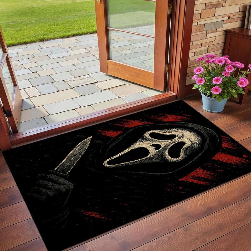 Crystal Velvet Rug Soft Non Slip Indoor Floor Mat Home DecorScream Ghostface