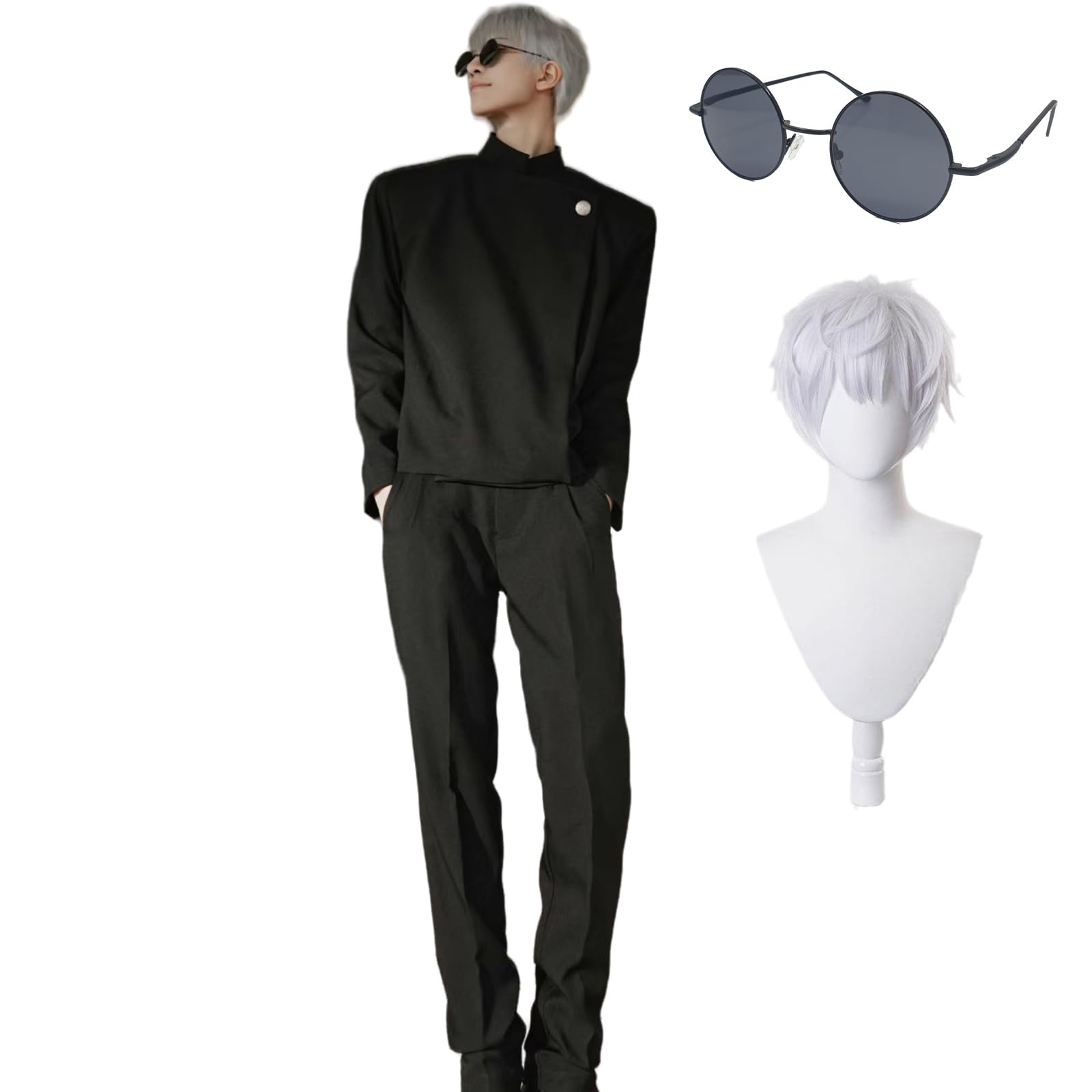 

Костюм для косплея дзюдзюцу кайсен, технический колледж Годзё Сатору, парик для косплея дзюдзюцу кайсен, комплект костюмов, униформа, рождественский костюм для мероприятий, колледж Годзё