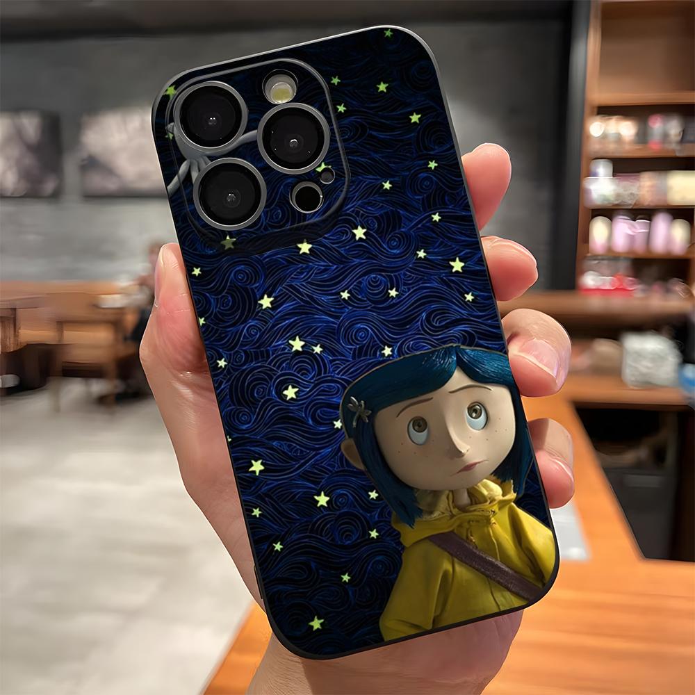 

Anime C-Coraline Phone Case For IPhone 17 Pro Max 15 Pro 16 14 Plus 12 13 Mini 11 Pro Shockproof Soft Cover iPhone16