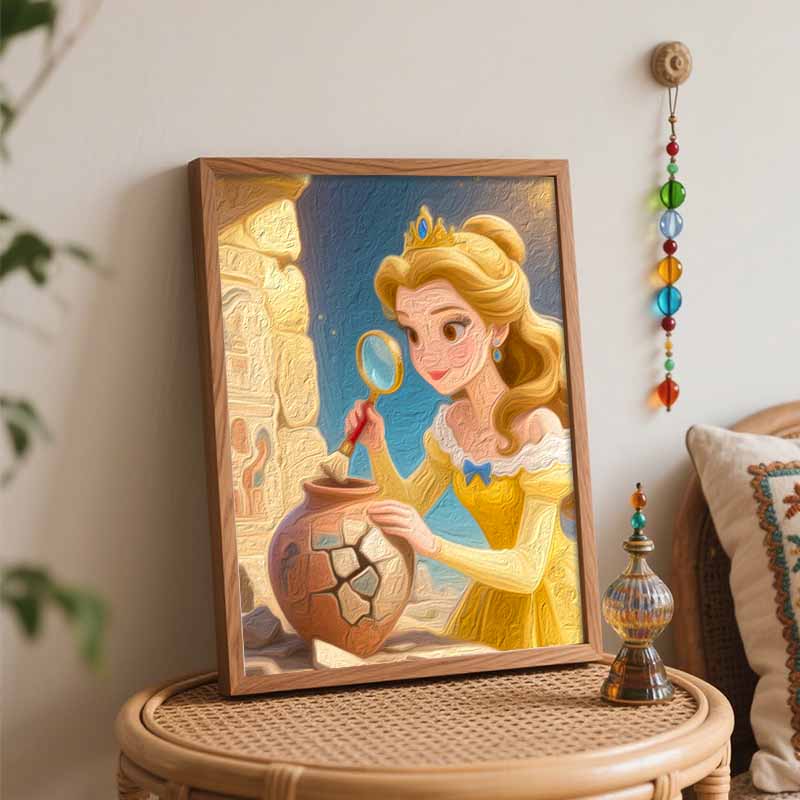 Disney princess archaeologist digital oil painting art kit handmade diy home decorations