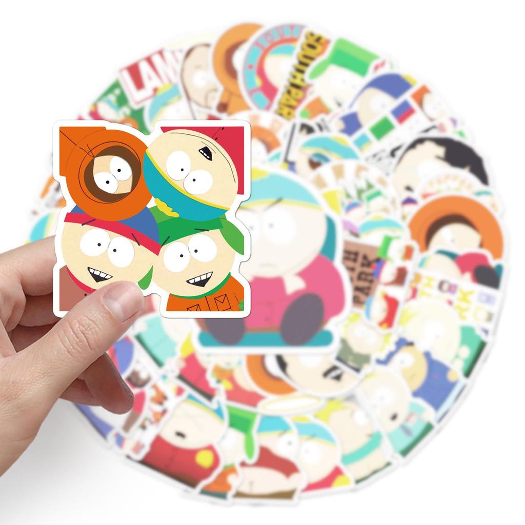 50 South Park Graffiti Cartoon Stickers for Skateboards, Water Bottles, and Suitcases