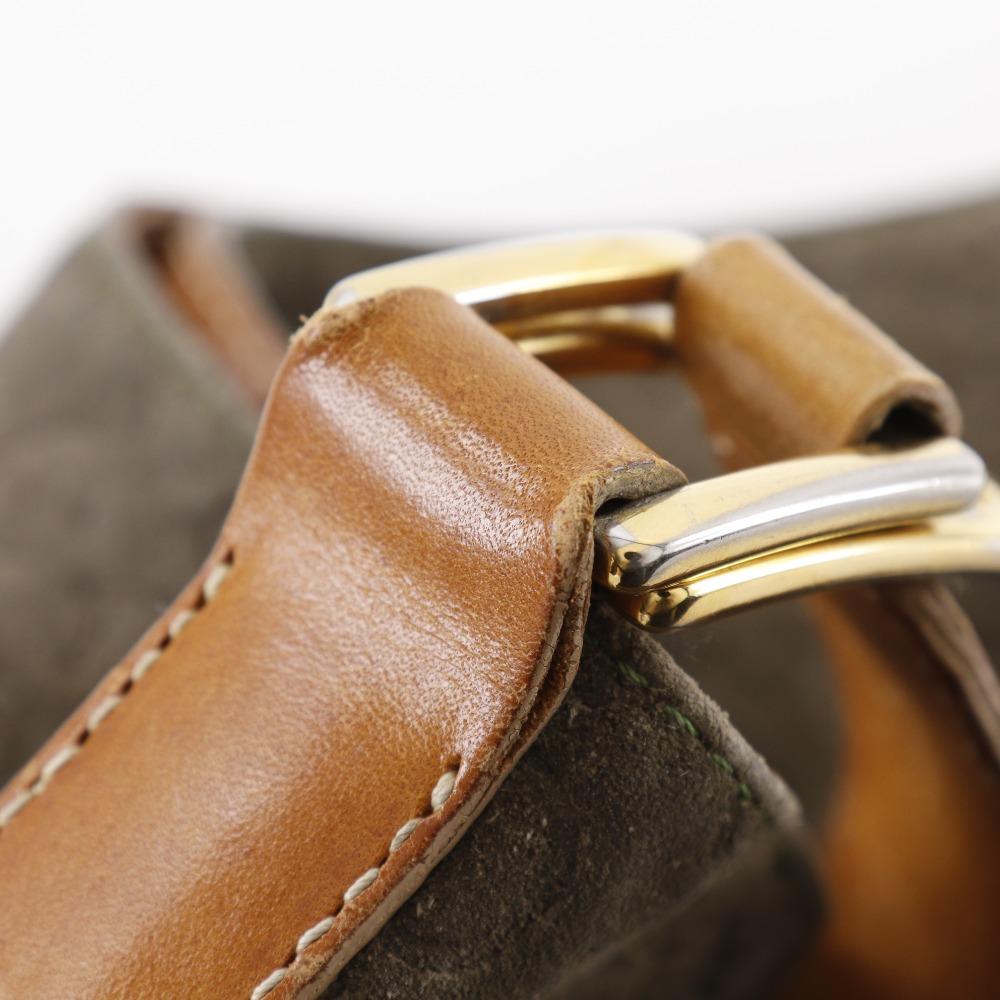 Celine C Macadam Umhängetasche Braun Wildleder Damen Gebraucht