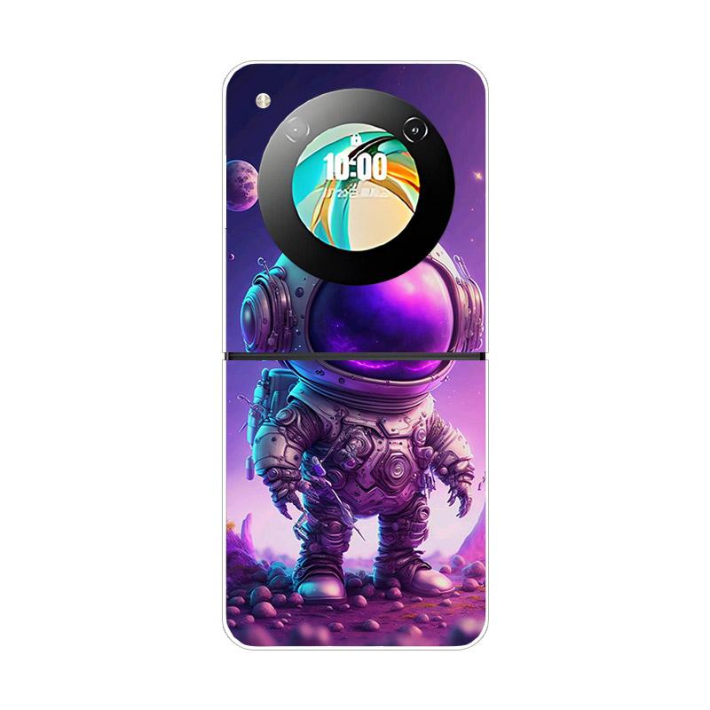 Etui For ZTE Nubia Flip NX724J Modne Malowane Przezroczyste Twarde PC Składane Pokrowiec For ZTE Libero Flip Przezroczyste Etui Funda