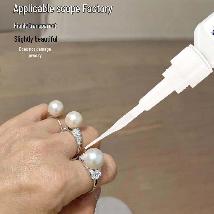 Quick-Dry Transparent Adhesive Gel for Jewelry & DIY - Pearl Glue with Beeswax & Amber for Strong Bond